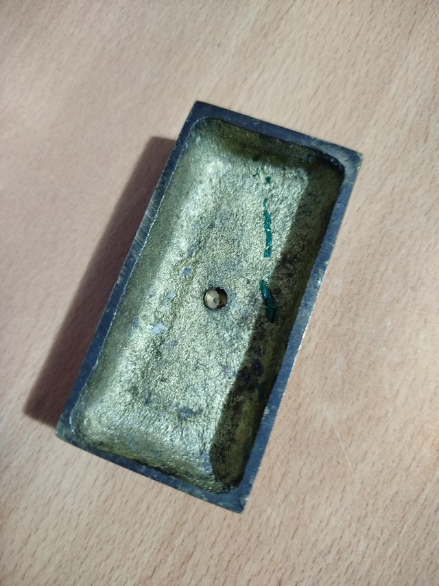 Ficha De Dominó Artesanal De Bronce