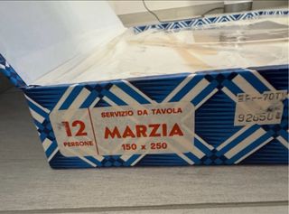 Tovaglia 12 persone. Colore bianco