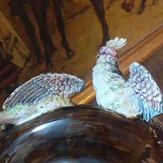 ✅Espectacular plato de colgar, aves exoticas.⭐⭐⭐⭐⭐