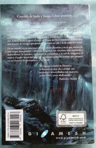 2 primeras novelas de Juego de tronos