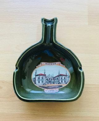Cinzeiro antigo vintage louça SECLA Mateus Rosé