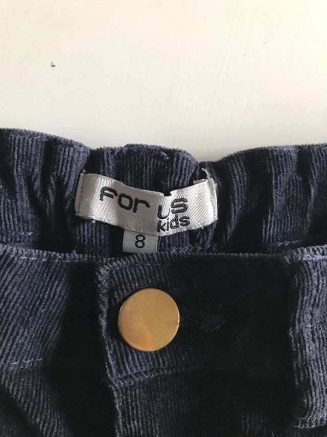 Pantalón corto niña pana