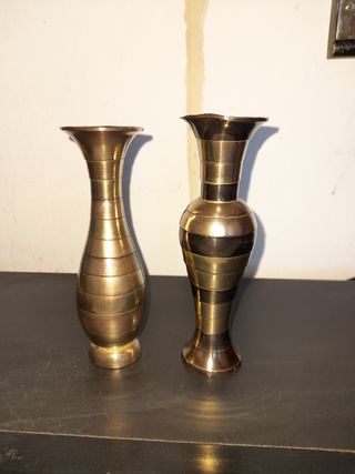 Coppia di vasi vintege in ottone,originari dell'Eg