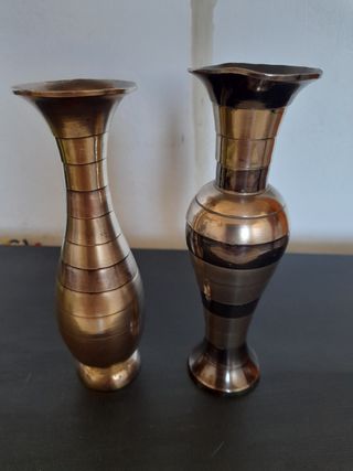Coppia di vasi vintege in ottone,originari dell'Eg