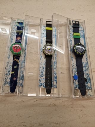 Swatch scuba anni 90:happy fish, rowing, bombola