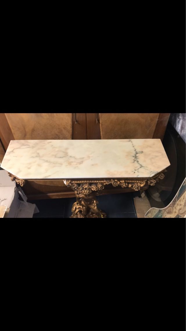 Console antica dorata stile Barocco