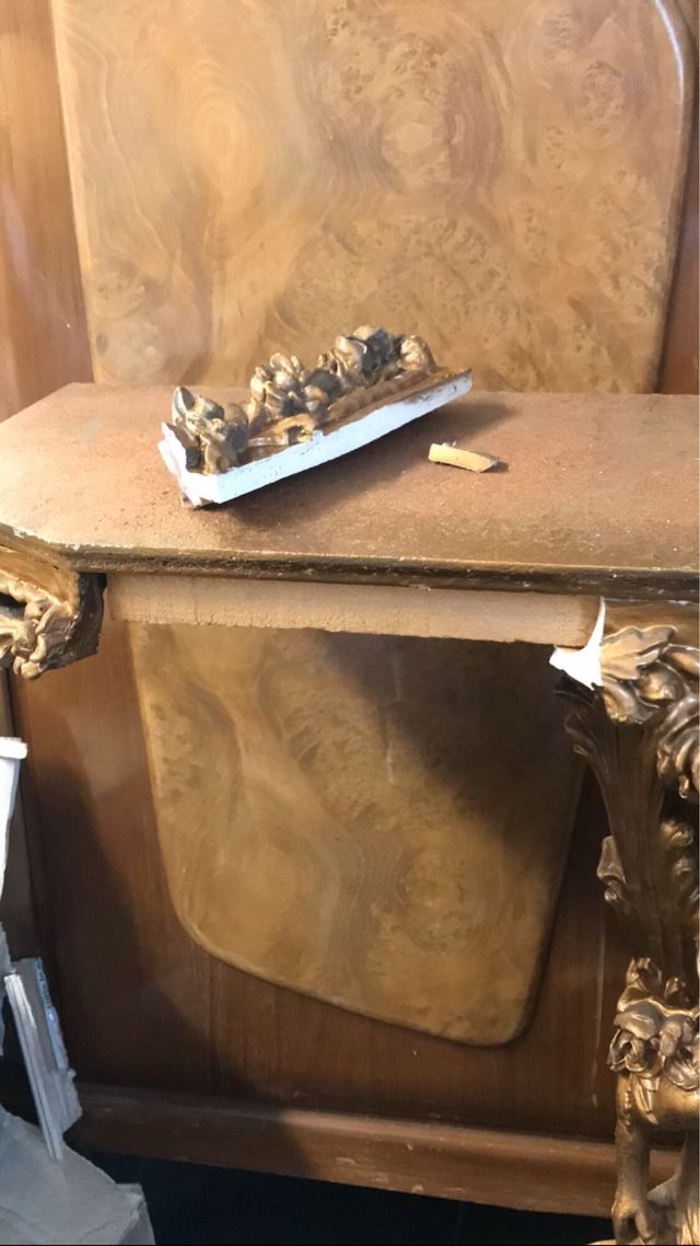 Console antica dorata stile Barocco