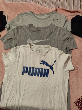 3 Camisetas Nike y Puma