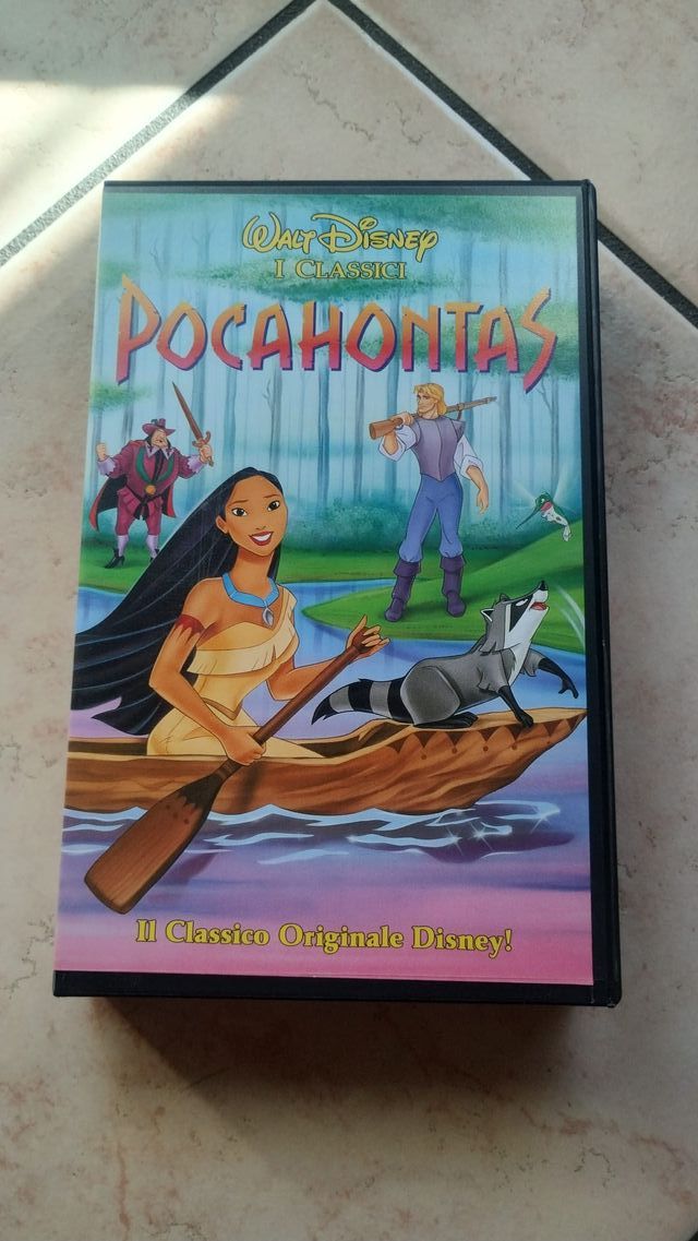 VHS Pocahontas (1996) 🌿🌊🎬 + Fogli Illustrativi