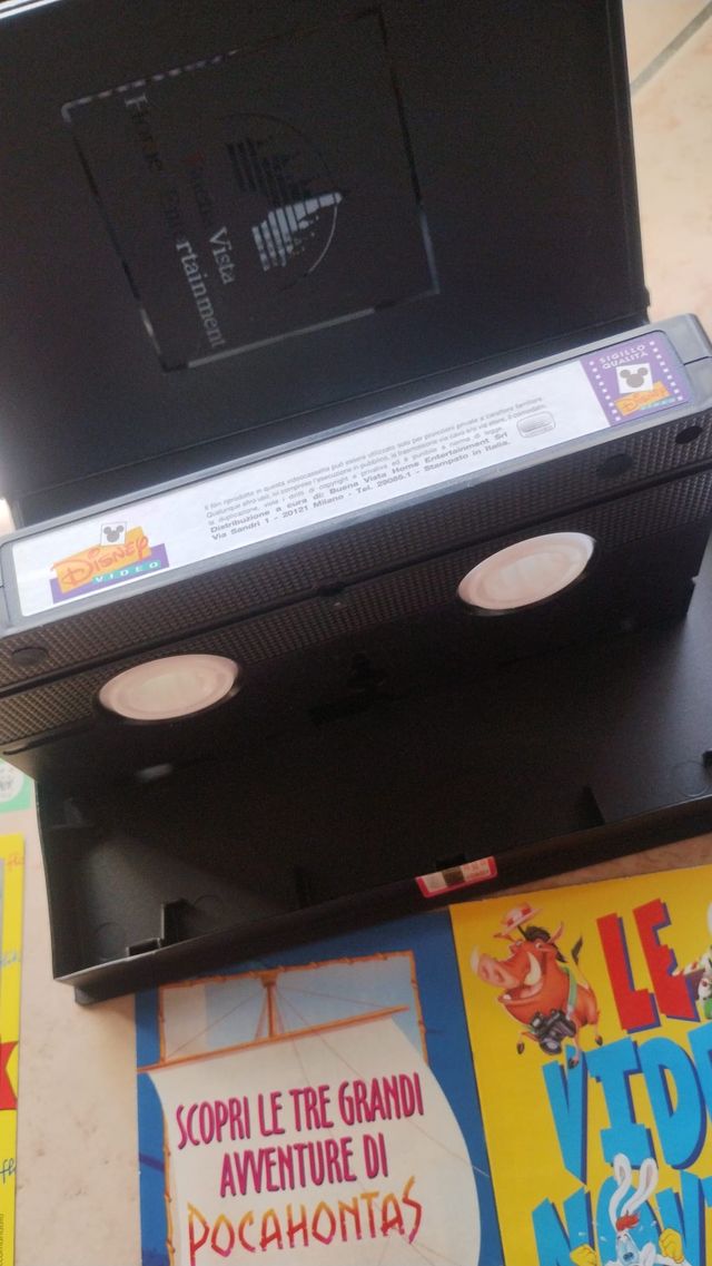 VHS Pocahontas (1996) 🌿🌊🎬 + Fogli Illustrativi