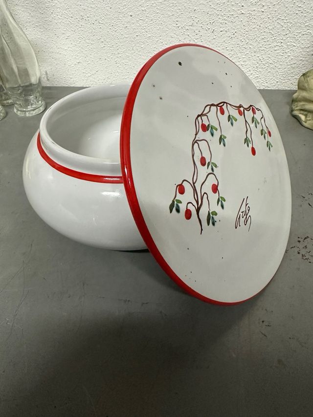 Barattolo ceramica De Ruta con coperchio