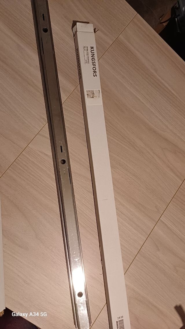 2 binari (80 cm) da sospensione per mensole