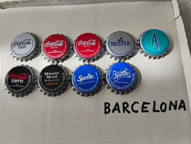 Chapas de refrescos de Barcelona