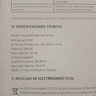 Cinta para correr