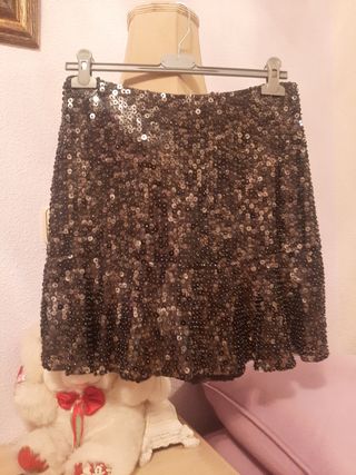 Falda mini de lentejuelas 