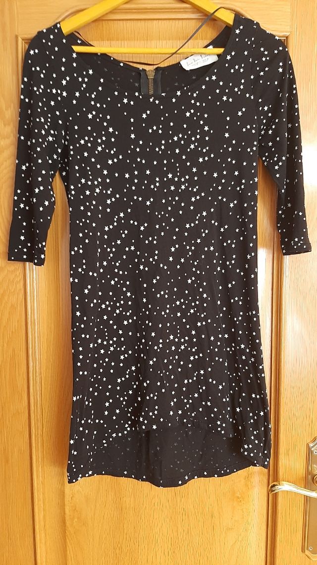 Vestido elástico con estrellas, talla S
