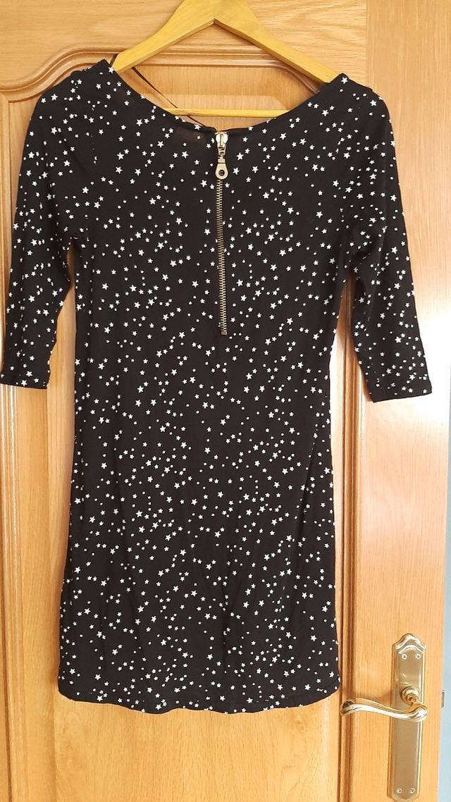 Vestido elástico con estrellas, talla S