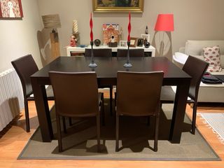 Mesa comedor wengue extensible