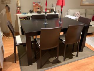 Mesa comedor wengue extensible