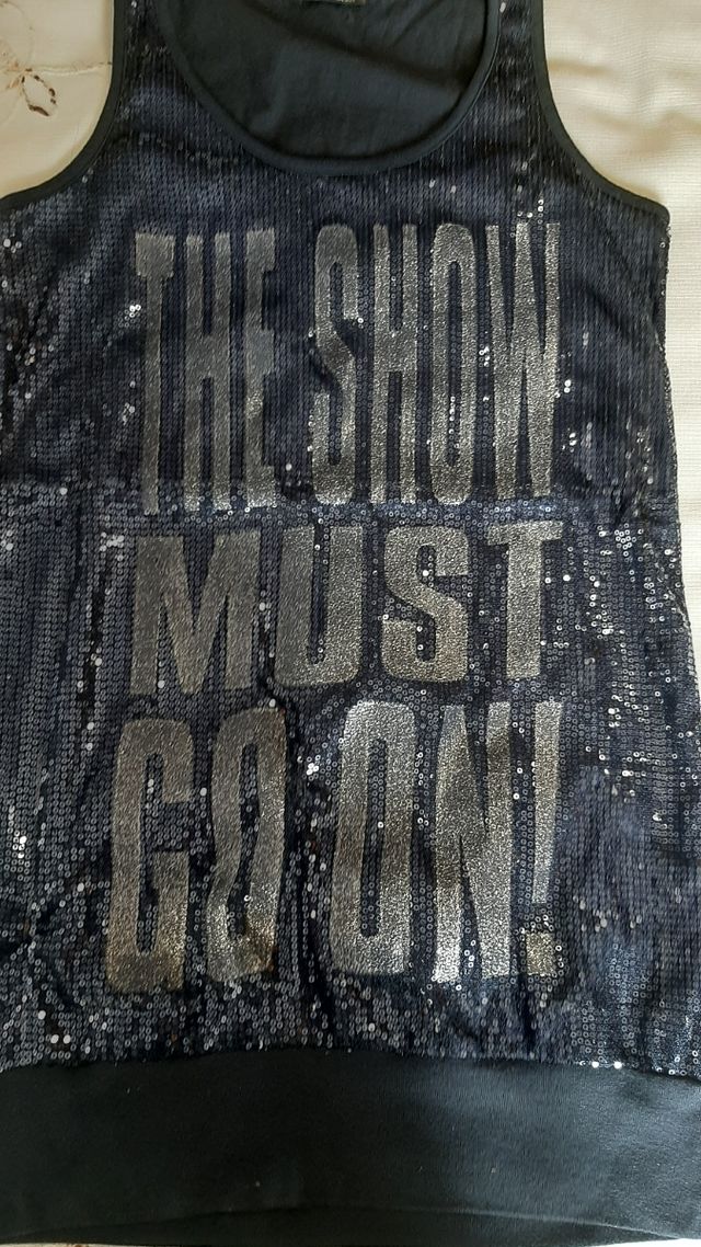 Vestido de lentejuelas talla M .