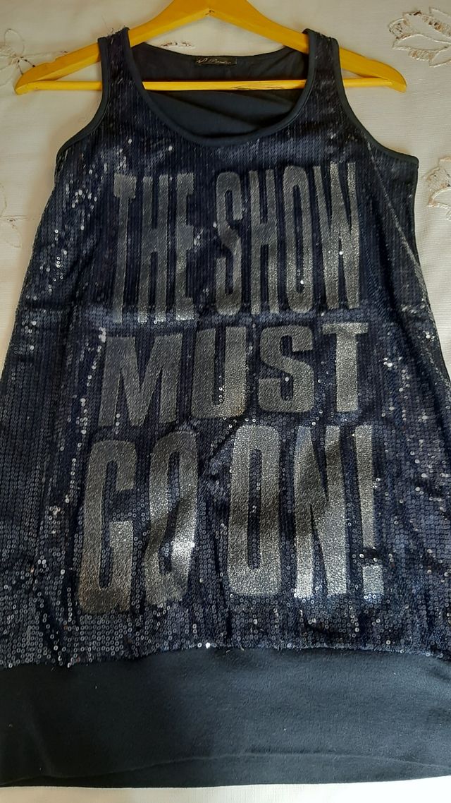 Vestido de lentejuelas talla M .