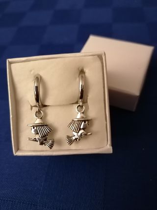 Pendientes bañados en platino