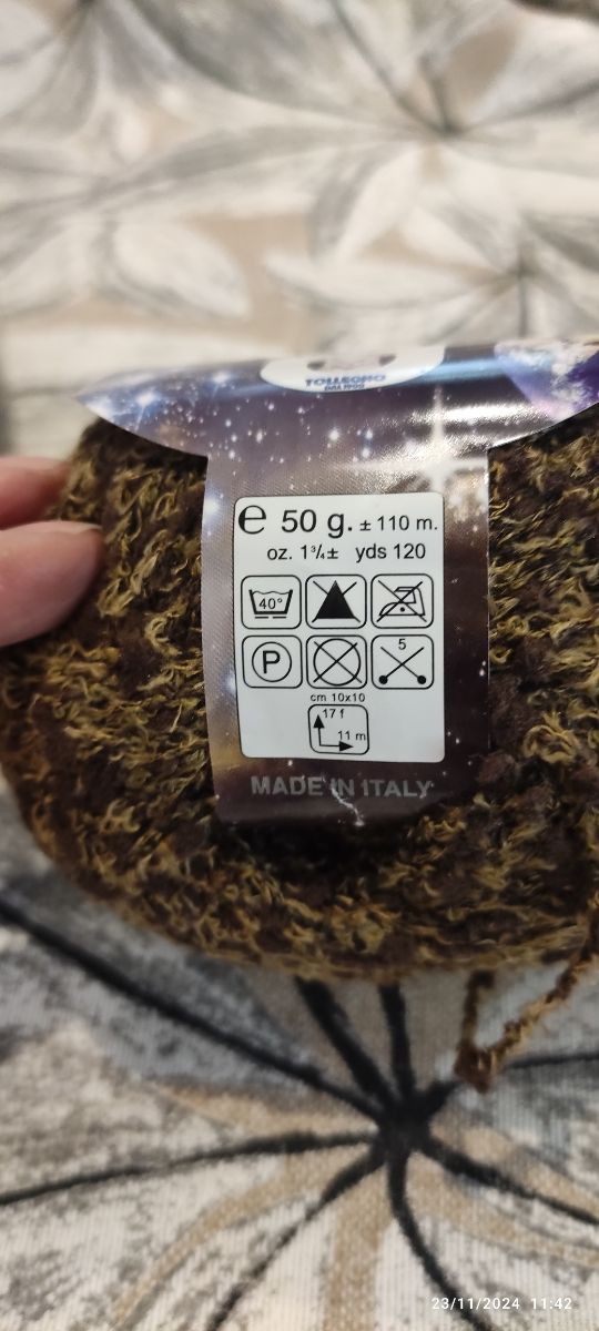 Lotto 9 gomitoli lana bouclé