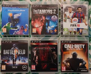 PlayStation 3 Slim + 2 mandos + 6 juegos