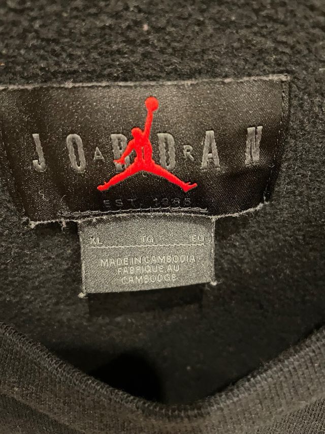 Sudadera hombre negra Nike Jordan Air talla XL