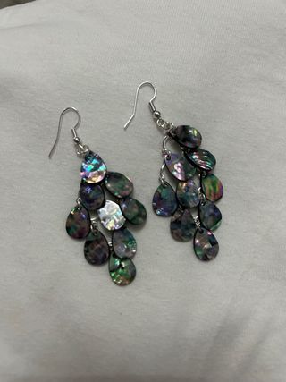 Pendientes joyeria fina  escamas de pez