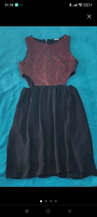 Vestido lentejuelas. Talla S.