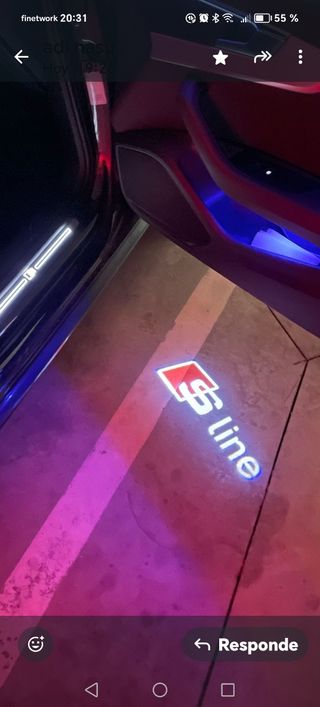 Luces Audi puertas con logo S Line 