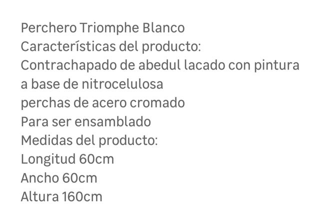 Perchero de pie, blanco