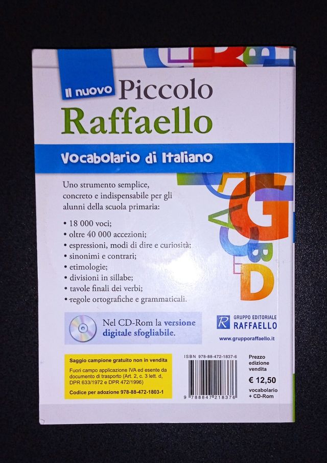 Vocabolario  di italiano Raffaello editore
