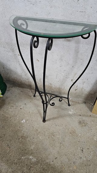 Mesa recibidor forja