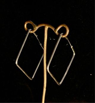 Pendientes plata diseño rombo 
