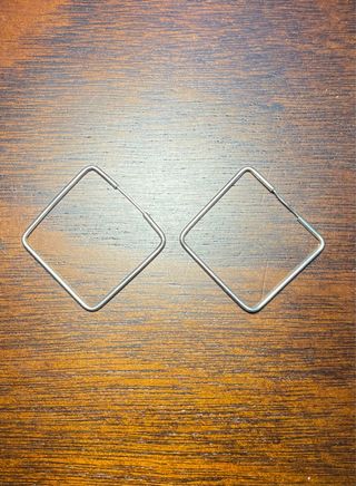 Pendientes plata diseño rombo 