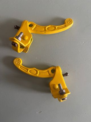 JUEGO DE MANETAS DE BICICLETA BMX AMARILLAS