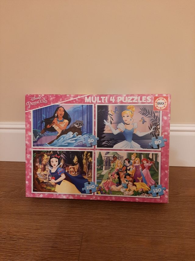 MULTI 4 PUZZLES DISNEY PRINCESS