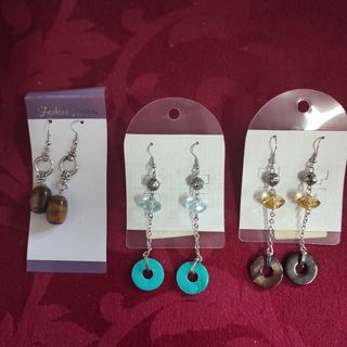 3 pares de brincos preço 3€