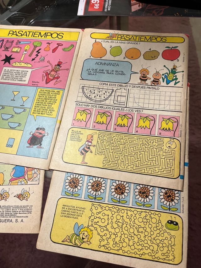 Antiguos cómics de la ABEJA MAYA