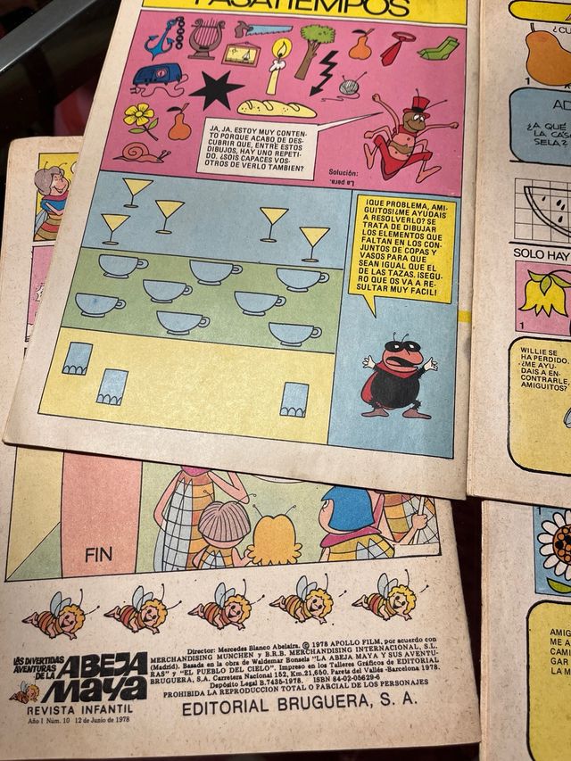 Antiguos cómics de la ABEJA MAYA