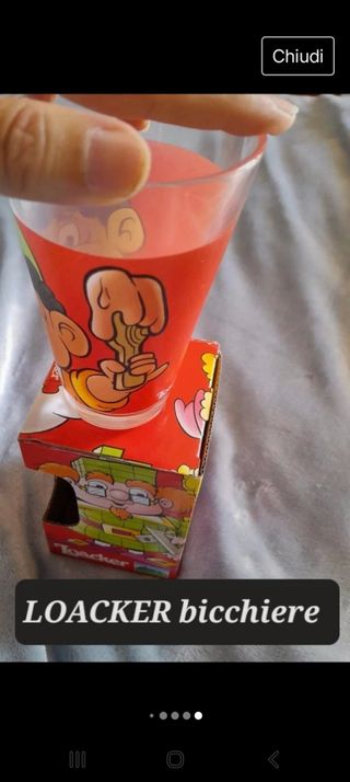 Bicchiere Loacker Gadget Gnometti 