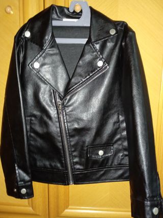 Chaqueta cazadora negra motera biker rockera niños