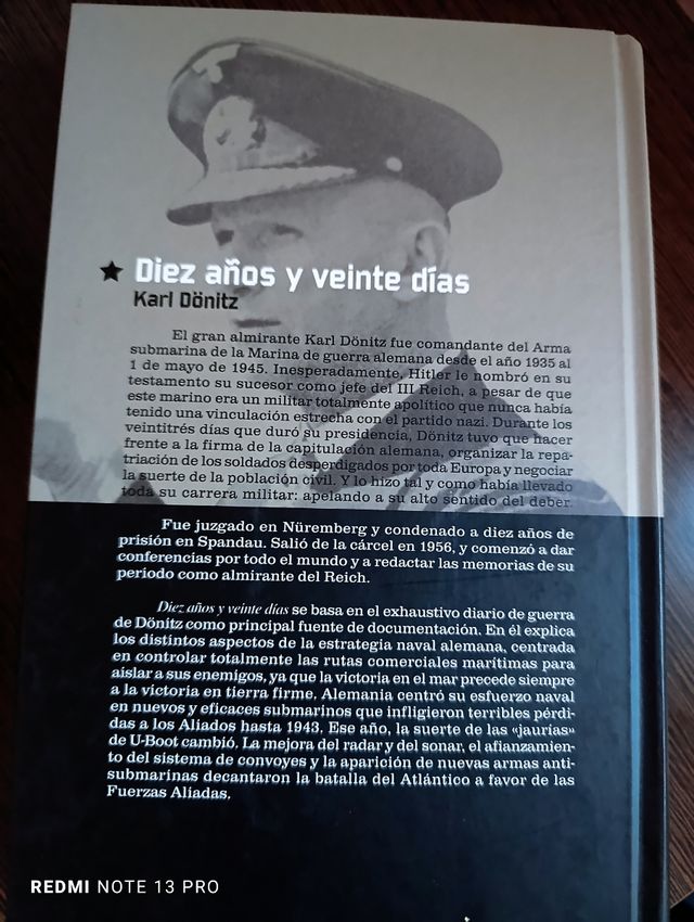 DIEZ AÑOS Y VEINTE DÍAS - KARL DONITZ (2 libros)