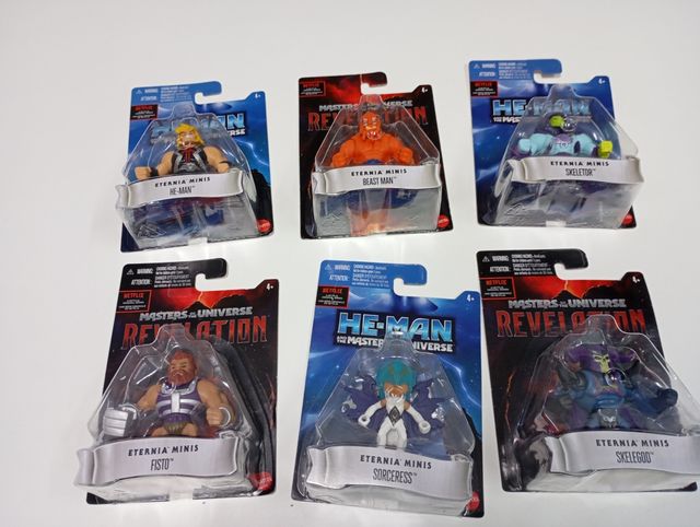 Lote seis figuras máster del universo