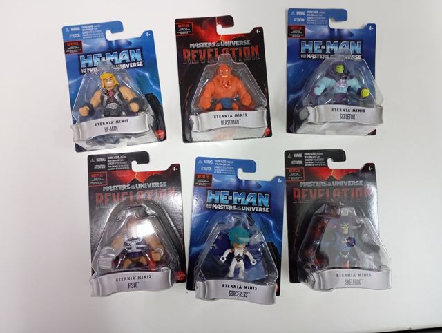 Lote seis figuras máster del universo