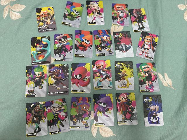 Cartas amiibos NFC splatoon nintendo switch