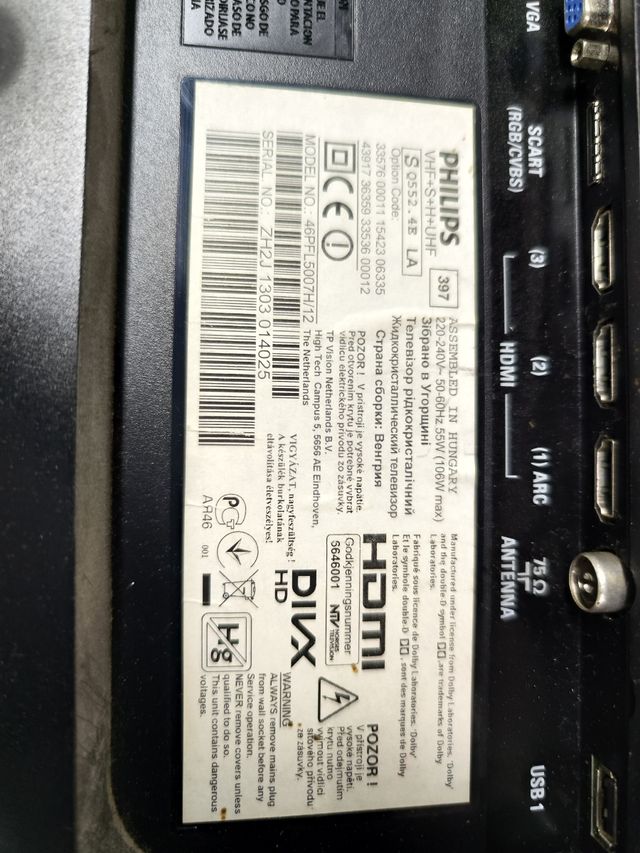 Despiece Philips 46PFL5700H/12