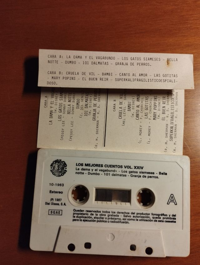 4 Cassettes Canciones y cuentos infantiles